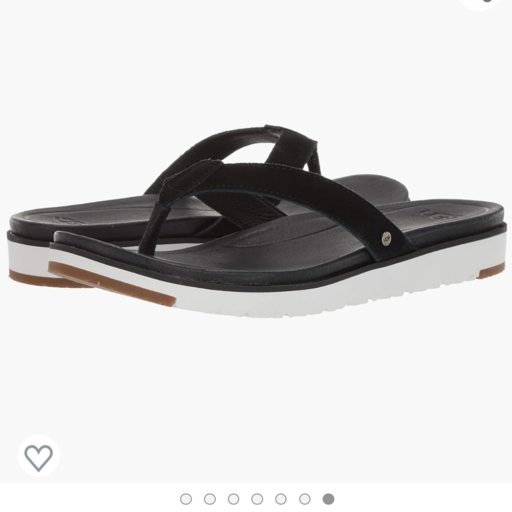 UGGS LORRIE FLIP FLOPS Size 8.5 Black